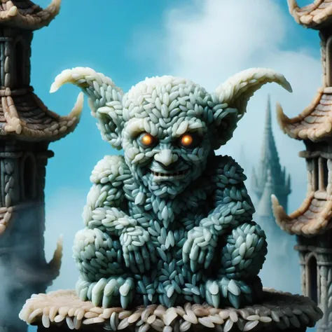 hyper detailed masterpiece, dynamic, awesome quality,styr2 gargoyle, elemental mysterious enchanting floating transluscent face made of sphereshaped foggy diffuse spirit light, small, flickering ethereal appearance, blue, natural, decaying shangri-la,dramatic bastion,prismatic the city of atlantis global illumination,solstice, deciduous,malign<lora:styr2:1>