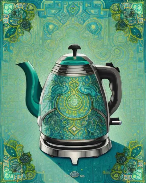 digital art, Aerial View of a Despicable Superficial [Scanners:Electric kettle:5], intricate details, intricate details, Cyan and Mint green background, Sketched, Classicism Art, glittering, (masterpiece, best quality, cinematic lighting) , <lora:eduardo:0.8>