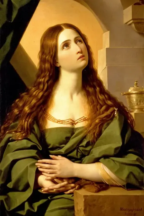 mary magdalane, dressed in green scrubs, <lora:mary_magdalane_v1.0.3:0.75>