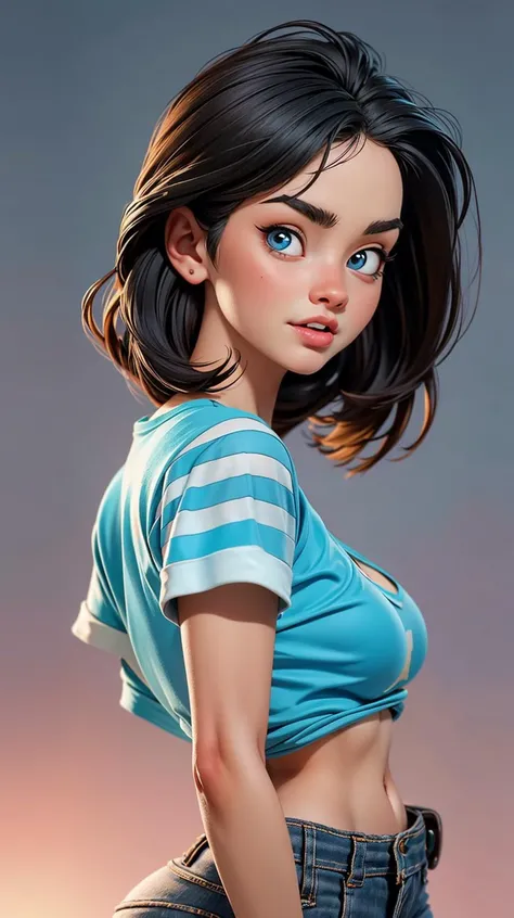 <lora:edgArgentina_Doll_Likeness:1>, perfect hands, short black hair, soccer tshirt, argentinian tshirt, white and blue stripes shirt, black hair, edgarg_body, edgarg_face, edgarg_woman, shorts, woman, photo, realistic, hypernaturally, expressive eyes, big bust. deep cleavage, long legs art sketch, dimension, art art, bohemian, aesthetic, lineout, high quality, work of art, hyper-detailing., ISO 300, <lora:p3r3zstyle:0.6>