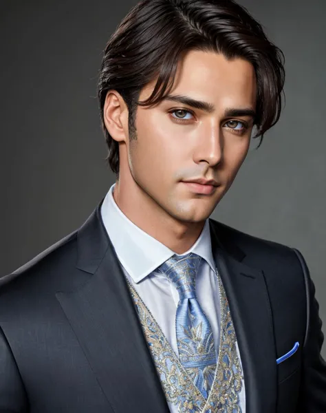 Masterpiece, absurdres, fine detail, HDR, highly detailed face and eyes, photorealistic,, <lora:m3d:0.75>, handsome m3d_man, a man in a suit posing for a picture , perfect m3d_body, perfact m3d_face