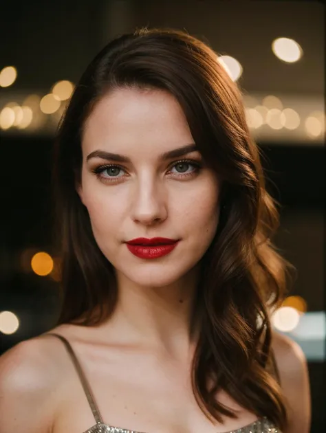 cinematic film still Full body photo of (edgMLD_woman,edgMLD_face,edgMLD_body), sensual smile, red lips, straight hair, wearing one shoulder sequin mini dress, (looking at viewer:1.1), <lora:backlight_slider_v10:1.2>, <lora:epiCRealismHelper:1>, <lora:skin_tone_slider_v1:-1>, empty night club background, 8K, 16k, uhd, dslr, best quality, high quality, realistic, photo-realistic, <lora:edgMoldovanDollLikenessv1:0.6> . shallow depth of field, vignette, highly detailed, high budget, bokeh, cinemascope, moody, epic, gorgeous, film grain, grainy