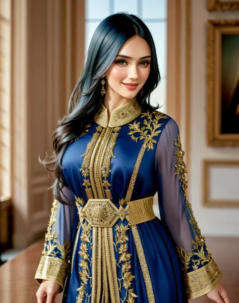 4K, Masterpiece, highres, absurdres, smiling,beautiful dark haired mod_woman, face focus ,  Haute_Couture,wearing a Haute_Couture designer dress, portrait, perfect mod_body,  <lora:mod:0.75>,  <lora:Haute_Couture1.11:0.7>