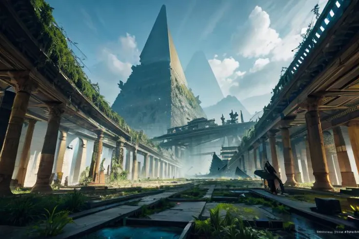 highly insanely detailed, masterpiece, top quality, best quality, highres, 4k, 8k, RAW photo,  
((ancient egyptian theme:1.2)), Hong Kong structure, building, structure, taiwan, korean, 
swirling energy, 
tentacle, 
(underwater), 
reflection, reflective floor, 
abandoned building, overgrown with vegetation, [volumetric fog], cinematic lighting, colorful, colourful, 
(long_hair, long hair, random colors hair, glowing hair, hair over one eye, long messy hair), 
(eyelashes, eyeliner, eyeshadow, eyelashes, long eyelashes), 
collar, earrings, jewelry, necklace, armlet, 
high-heels, 
nsfw, 
cleavage, perfect female body, makeup, 
action pose, 
drunk, biting, 
dawn, 
fisheye, 
scenery, landscape, 
<lora:space-clony:0.8>, space-clony, scenery, outdoors, tree, building, sky, city, cloud, science fiction