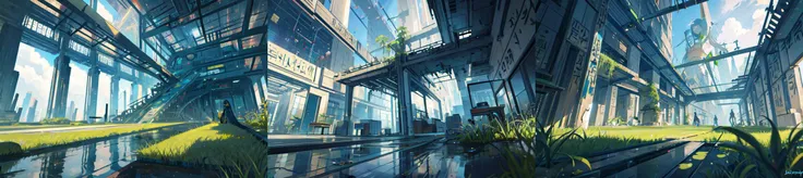 highly insanely detailed, masterpiece, top quality, best quality, highres, 4k, 8k, RAW photo, 
((ancient egyptian theme:1.2)), Hong Kong structure, building, structure, taiwan, korean, 
swirling energy, 
tentacle, 
(underwater), 
reflection, reflective floor, 
abandoned building, overgrown with vegetation, [volumetric fog], cinematic lighting, colorful, colourful, 
(long_hair, long hair, random colors hair, glowing hair, hair over one eye, long messy hair), 
(eyelashes, eyeliner, eyeshadow, eyelashes, long eyelashes), 
collar, earrings, jewelry, necklace, armlet, 
high-heels, 
nsfw, 
cleavage, perfect female body, makeup, 
action pose, 
drunk, biting, 
dawn, 
fisheye, 
scenery, landscape, 
<lora:space-clony:0.8>, (space-clony:1.4), scenery, outdoors, tree, building, sky, city, cloud, science fiction, SCIFI, sf, space, 
inside of space colony, glasse window brick, grass