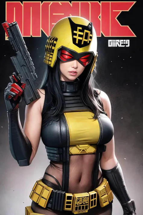 mega-city one female judges. armed and dangerous. 2000AD comic judge dredd style.