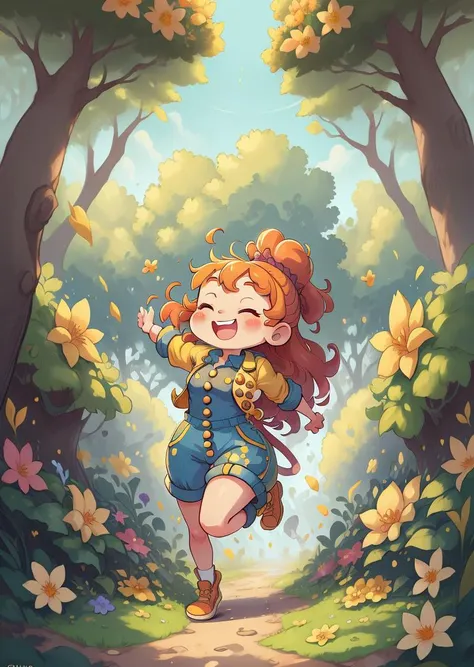 solo, side view, cute anamorph frame of yang girl in jumpsuit with large buttons, run in blooming garden, Dappled sunlight, happiness, (dynamic pose, dynamic composition :1.2), realistic, detailed, 
<lora:MODILL_PASTEL_RC_V0.01:0.21>