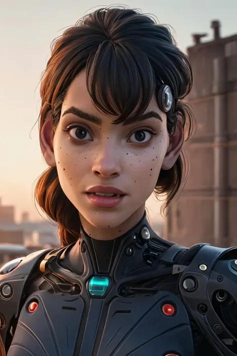 1girl, solo, portrait, ((cyborg mechanical body)), (biomechanical cyberpunk world), looking at viewer, [blurry background], soft lighting, masterpiece, best quality, ultra-detailed, ultra high res, (photorealistic:1.4), raw photo, (realistic:0.2), 8k HDR, f1.4, 40mm, photorealistic, raw, 8k, textured skin, skin pores, intricate details
<lora:skin_texture_v2:0.5> <lora:epiCRealismHelper:0.8> <lora:PAseer-SD15-LCM Quick:1> <lora:aa91_pr_lora_v02:1> aa91, mole