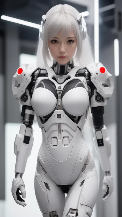 woman, cyborg woman | with a visible detailed brain | muscles cable wires | biopunk | cybernetic | cyberpunk | white marble bust | canon m50 | 100mm | sharp focus | smooth | hyperrealism | highly detailed | intricate details | carved by michelangelo, Mech Punk clothes, Mech Punk clothes, battle status, hyper detailed, digital art, Cyberpunk style, cybercinematic lighting, studio quality, smooth render, unreal engine 5 rendered, octane rendered, art style by klimt and nixeu and ian sprigger and wlop and krenz cushart, captured with a NIkon D850 and a Nikon AF-S NIKKOR 70-200mm f/2.8E FL ED VR lens, lit with high-key lighting to create a soft and ethereal feel, a shallow depth of field