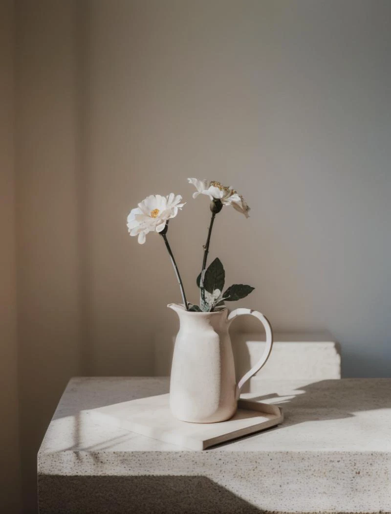 (masterpiece,best quality,highres,ultra_detailed:1.2),simple background,still life,flowers,sunlighte,light and shadows,shadow,blurry background,medium_shot,mid_shot,