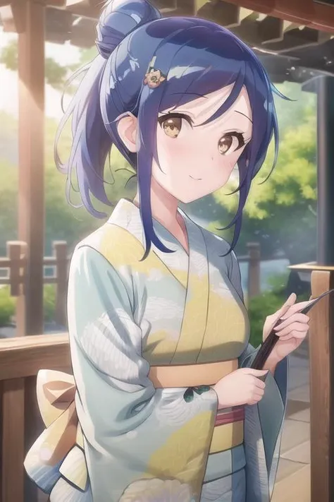 masterpiece, best quality,extremely detailed CG unity 8k wallpaper,
1girl, yukata,kimono,back hair bun,short ponytail,(furuhashi fumino),facing viewer,
<lora:furuhashifuminov1:0.8>