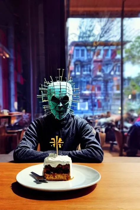 pov across table,looking at viewer,sitting, BREAK (CONCEPT_pov_dating_ownwaifu,www.ownwaifu.com,
1boy,hellraiser, solo,cup,food,smile,table,blush,plate,blurry,drinking glass,fork,depth of field,blurry background,holding,indoors,blurry foreground,creepy cake,creepy restaurant,spoon,creepy cafe,glass,ice cube,
head rest,)
epic composition, masterpiece, award-winning ;