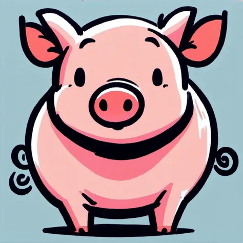 pixar pig<lora:[XL]Pixar_animal(1):1>
