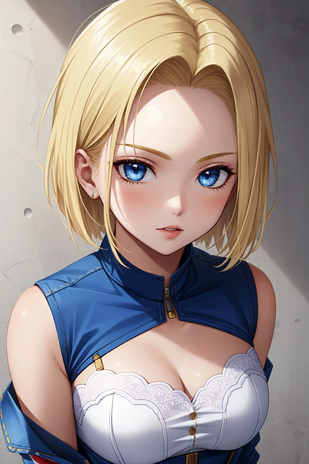 (masterpiece, best quality), intricate details,
1girl,
<lora:android_18:0.8> android 18, blonde hair,short hair, blue eyes,