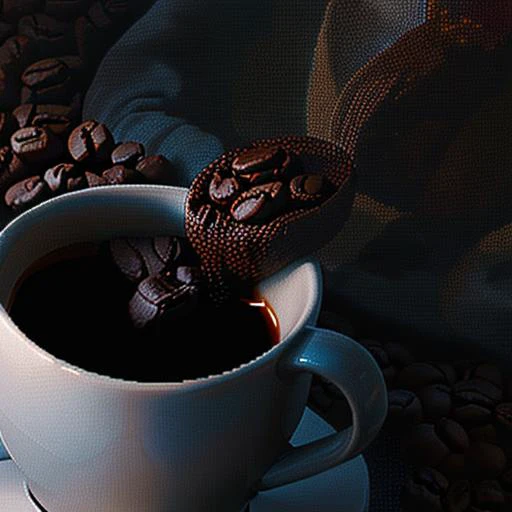 pixelart, grid, bundle of aromatic coffee beans <hypernet:stipple-weave-1-1:1>