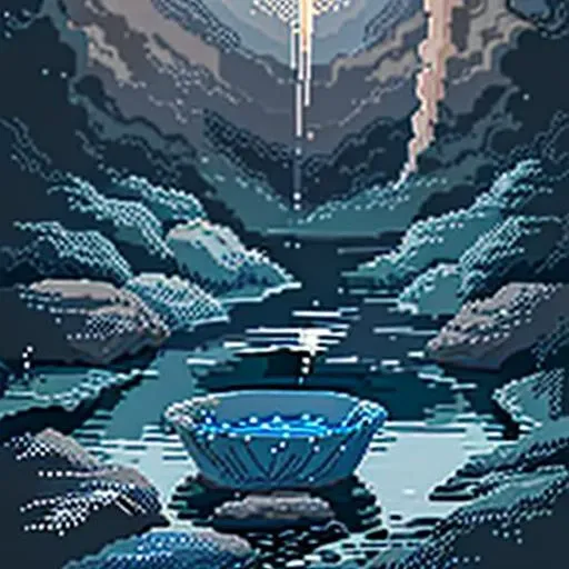 pixelart, set of natural bath salts for a relaxing soak <hypernet:stipple-weave-1-0:1>