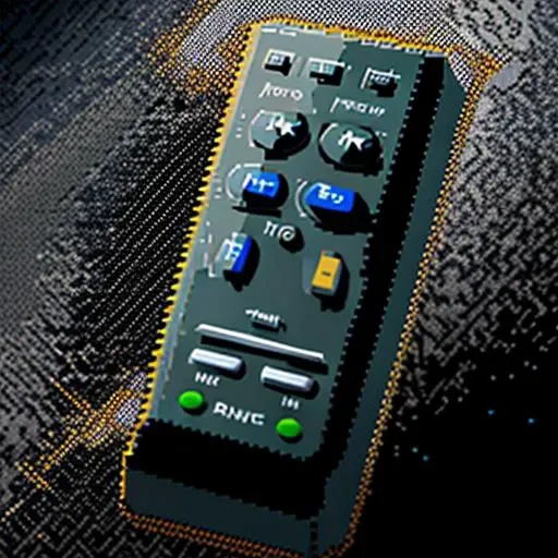 pixelart, an old TV remote <hypernet:stipple-weave-1-0:1>