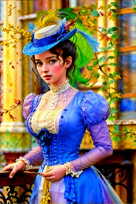 EBLght, a painting of StacyHiggins wearing a dress , hat, 1890_dr3ss, big breasts, small waist
by EBLght <lora:EB_Leighton_resize:1> <lora:1890_dress_v1:1> <lora:ass_size_control_v1.0:-0.4> muted colors
