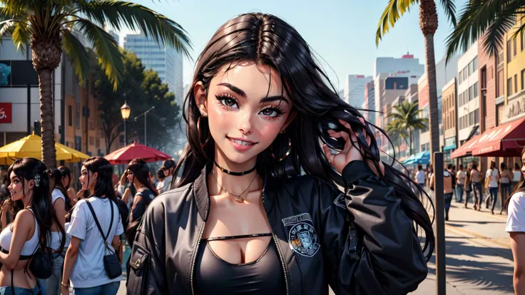 masterpiece, best quality,     <lora:madisonbeer:0.9> madisonbeer, open jacket, black jeans, light smile, upper body, hand in own hair,   <lora:add_detail:0.5>, outdoor,  <lora:skin_tone_slider_v1:2> <lora:people_count_slider_v1:2>