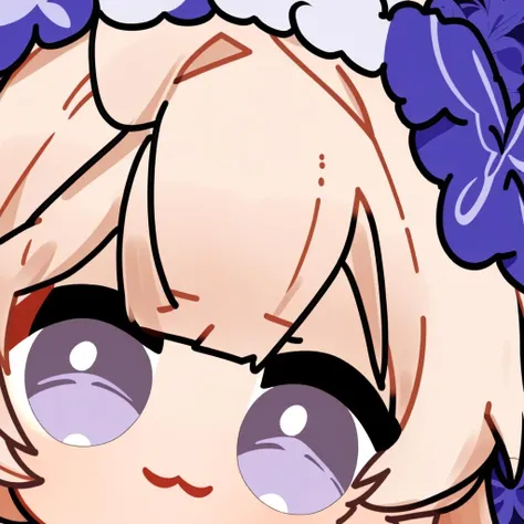 8k, Best quality face, top quality, hentai vibes, She should have long, light purple hair adorned with two blue hair clips on the right side and one yellow star clip on the left side, black eyes, gives sexy vibes, eyes banner with cum on her face
