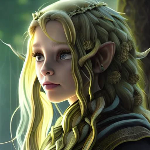 concept, fantasy, realistic, female, blonde hair, long hair, elf,