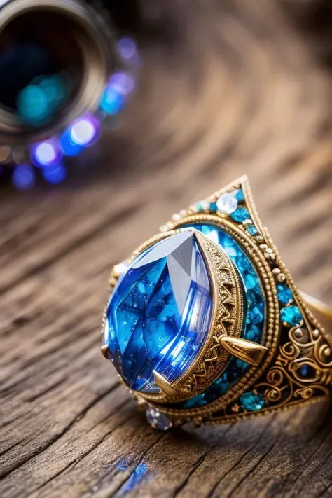 an concept art of magic ring, jewelry, (((Duskblade Mirage Circlet - Twilight Crystal, Illusionary Duskblade Inlays: ))) ,(( (ring))) on table,rim lights,digital art,focus on subject,duch angle,clsoe shot,closeup,focus on material and ((structure,masterpiece)), unique style, extreamlly detailed, maximum quality, best quality,},(epic scene:1.3),(ultrasharp:1.3),(masterpiece:1.1),best quality ,(photorealistic:1.2),ultrarealistic,realistic, Magnificent,Imperceptible detail,Intricately designed, <hypernet:sxzBloom_sxzBloom:0.6> <lora:add_detail:1> <lora:add_sharpness:0.63> <lora:MacroPhotography_last:0.77> macrophotography, (((intricated details)))