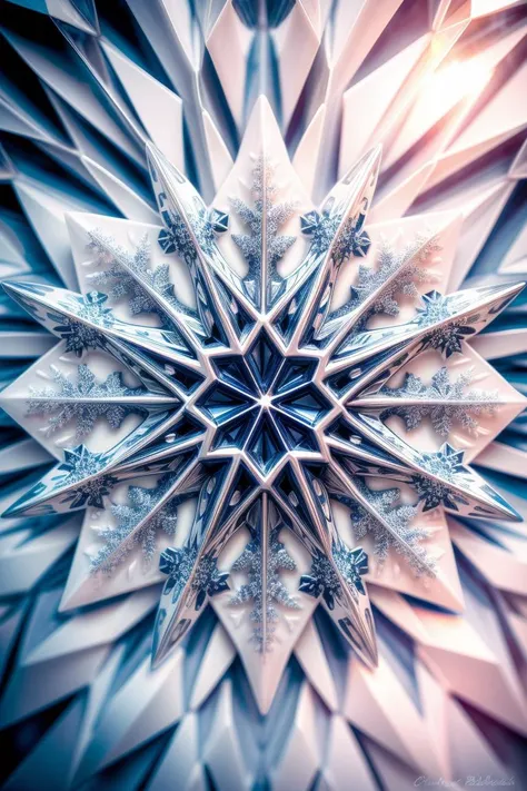 art by Christopher Balaskas Ice crystal: Unique snowflake showcasing hexagonal structure, sunlight illuminating intricate patterns. (snowflake, ice crystal, macro, hexagonal) close up, macro photography on balck velwet background,8k, ultrasharp, ultradetailed, perfect quality, masterpiece, intricated details, ultra clear, <lora:add_detail:0.7>, <hypernet:sxzBloom_sxzBloom:0.3>, vivid colors wallpaper