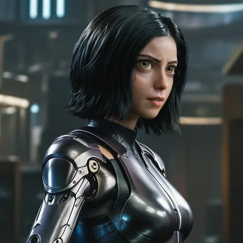 Alita1024, full body, cyberpunk background, detailed eyes, photography, highly detailed, sharp focus, trending on artstation, studio photo, intricate details, highly detailed, by greg rutkowski <lora:Alita1024:0.8>