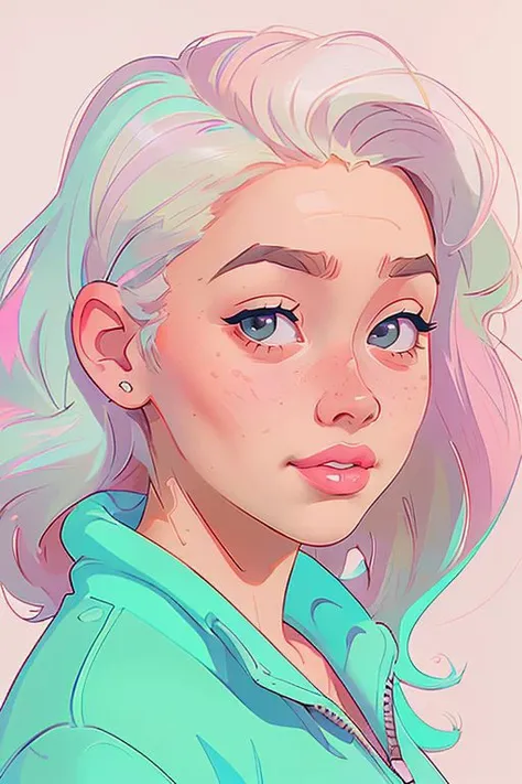 pastel art by DEN_IDG_style, traditional media portrait of DEN_chloe_surrealMK2,
(headshot:1.2) portrait on a (plain grey background:1.2), (headshot:1.2), (face focus:1.1), windswept chaotic hair, soft lighting, low contrast, low saturation,
masterpiece, intricate, immaculate, detailed, high detail, ultra detailed, 8k,