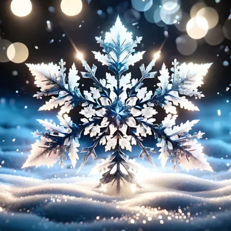 a snowflake,realistic,bokeh,glowing effect,cinematic shot,highly detailed,SnowStyle,<lora:add-detail-xl:1>,<lora:SDXLFestiveSnow:0.8>,