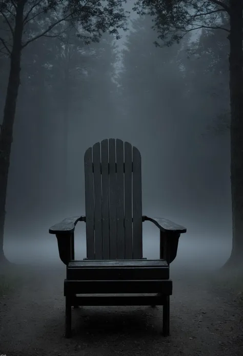 (art by Joseph Farquharson:1.3) ,art by Caia Koopman, Elastic Adirondack chair, smooth, Fierce nature, Foggy, deep focus, Ultra Real, Dark, side lit, Photorealistic Cinematic lighting 4K quality super realistic detailed photo style cinematic 35mm rich deep colors masterpiece ultra high resolution photorealism 8k hyper realism fujifilm Sasha Maslov and by John Kenn Mortensen, a look of shock