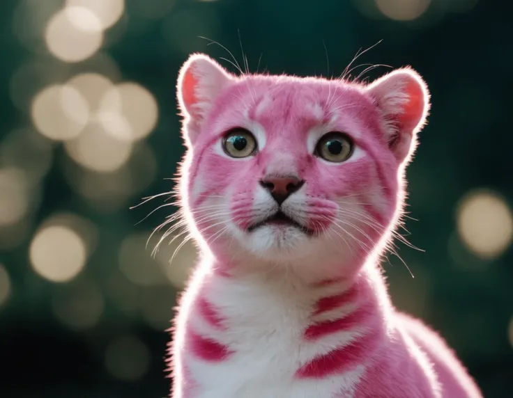 cinematic photo Kodak portra 400, hard light, F/8, Nikon d3300, L USM, Pink Panther . 35mm photograph, film, bokeh, professional, 4k, highly detailed, involved in a project