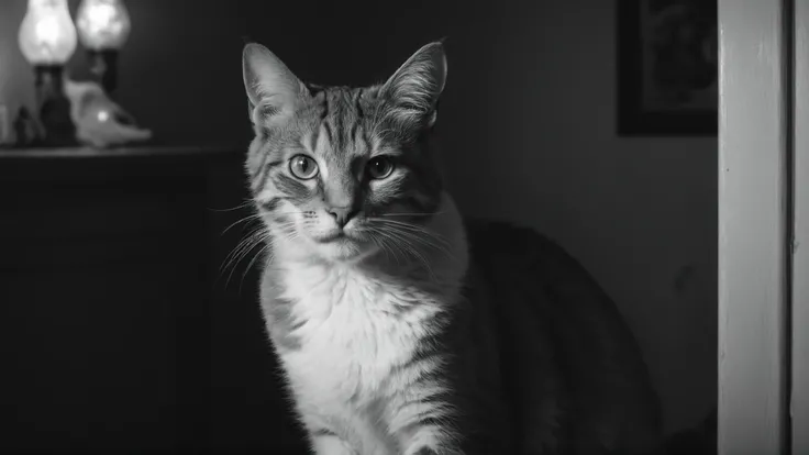 photograph, Ilford HP5+ 400, HDR, Short exposure, Fujifilm Neopan 100, flawless Feline stocky Cottagecore Bella Thorne, Ambient lighting, Nostalgic lighting, Nikon d850, Light and shadow plays