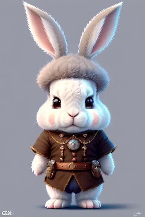 (cbzbb:1.25), ((rabbit)),cbzbb,cute, little, baby, beautiful, fantasy art, devian art, trending artstation, digital art, detailed, realistic, humanoide, character, tiny,cinematic shot,cinematic portrait of rabbit, cute character as a rabbit,<lora:cuteRichstyle15_lora128:1>
