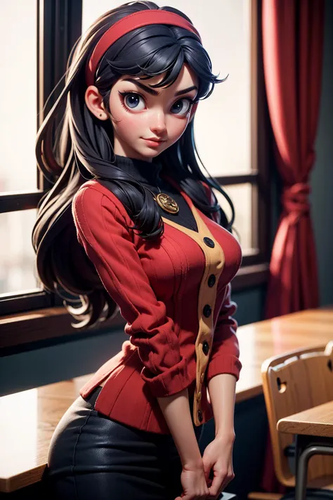 3dmm style, (masterpiece, best quality), intricate details, 1girl, solo,  amagi yukiko, looking at viewer,  classroom, red sweater, window, moody lighting
<lora:3DMM_V7:0.9> <lora:yukiko:1>