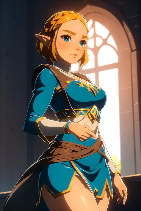 beautiful, zelda\(princess\), 1girl, solo, sexy pose, 2d, anime, blue tunic, blue skirt, white undershirt, immaculate, hdr, 8k
<lora:zeldaTotK:0.8>
