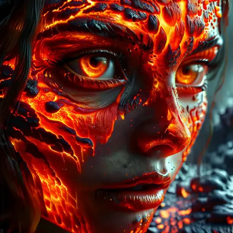 a woman face eyes <lora:ral-lava-sdxl-v2:1> lava body <lora:Stunning_eyes_2:1> <lora:photorealistic_portrait_notrigger:1>