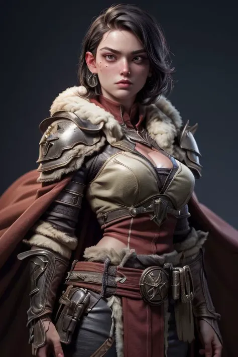 upper body, photorealistic, highres, masterpiece, perfect lighting, bloom, adult, looking at viewer, (detailed face, detailed eyes), short hair, medium breasts, (detailed leather, shoulder armor, gauntlets, masterwork breastplate, fur trim, cape, punching:1.1), (barbarian:1.2), (cowboy shot),
<lora:add_more_details:0.5>
<lora:detailed_eye_V2:0.5>
<lora:RSERomantic_RSESofiko_RSEEmma-v1:0.2> (rseemma:1.1),
<lora:Lighting_LowRA(dark theme):0.15>
<lora:LIGHTING_epiNoiseoffset_v2:0.15>
<lora:futa2023_RV13_v2:0.3>
<lora:STYLE_3DMM_V11:1>
<lora:adventurer2.0-6:1>