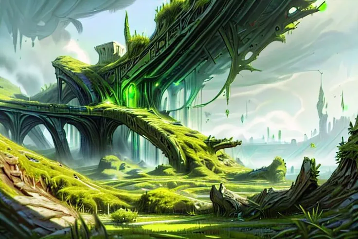 RTX, masterpiece, perfect quality, <lora:add_detail:1> detailed, verdant landscape