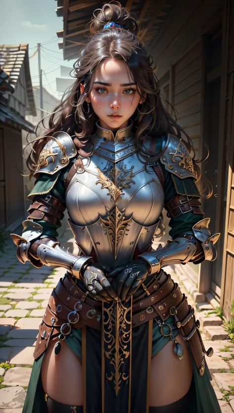 ((Best quality)), ((masterpiece)), (highly detailed:1.3),muskateer,armor,In a land plagued by the ravages of war, the destiny of a beautiful woman unfolds. Born into a humble life as a peasant in a rural village, she possesses a spirit that burns with determination and resilience. But when the drums of conflict echo through the land, her path takes an unexpected turn.Drawn by the call to defend her people, she is chosen to join an elite military order known as the Musketeers. Adorned in the fabled armor of the order, she emerges as a symbol of hope and strength. The images in this series showcase the journey of this remarkable woman as she embraces her newfound role and faces the trials of battle.The details of her armor are meticulously crafted, reflecting both functionality and (beauty:1.2). The images highlight the (intricate engravings:1.2), the gleam of (polished metal:1.2), and the (ornate:1.4) embellishments that adorn her protective gear. From the (majestic:1.2) plume atop her helmet to the delicate filigree on her breastplate, every aspect of the armor tells a story of honor and heritage.As the young musketeer ventures into the realm of warfare she wields her weapon with a combination of grace and strength, showcasing her skill in the art of combat. Each image captures a pivotal moment, freezing time to display the determination in her eyes, the whirlwind of action around her, and the ethereal glow of magic interwoven with her strikes.But the story extends beyond the battlefield. The images also delve into the personal struggles, friendships, and sacrifices that shape her journey. They reveal quiet moments of reflection, as she contemplates the weight of her duty and the toll of war upon her soul. Through the series, we witness her growth as she finds her place among her comrades, forging unbreakable bonds that transcend the chaos of battle.Within the tapestry of this fantastical world, the young musketeer's story unfolds. She embodies courage, resilience, and the indomitable spirit of those who rise above their circumstances. The images invite the viewer to witness her evolution from a humble peasant to a valiant defender, highlighting both the external transformation and the internal strength that propels her forward.As you bring this series of images to life, pay close attention to the intricate details of her armor. Let it become a visual representation of her journey, a tangible symbol of her growth and determination. May the beauty and power of the musketeer's tale inspire both awe and admiration, reminding us all of the strength that resides within us, waiting to be unleashed,HDR (High Dynamic Range),Ray Tracing,NVIDIA RTX,Super-Resolution,Unreal 5,Subsurface scattering,PBR Texturing,Post-processing,Anisotropic Filtering,Depth-of-field,Maximum clarity and sharpness,Multi-layered textures,Albedo and Specular maps,Surface shading,Accurate simulation of light-material interaction,Perfect proportions,Octane Render,Two-tone lighting,Low ISO,White balance,Rule of thirds,Wide aperature,8K RAW,Efficient Sub-Pixel,sub-pixel convolution,luminescent particles <lora:niji_20230529141232:0.2> <lora:knight_v4.1SD:1>