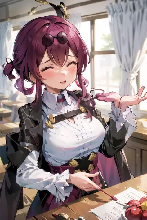 masterpiece, best quality, absurdres, 1girl, hsr_kafka, <lyco:ahetobleh-nvwls-v1-final:1> <lora:_Wrench:0.7>