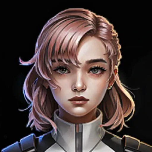 <lora:Starsector_Portrait_LORA_1.13.0.e8:1.15>, ((black background, simple background, )), ((sabattier effect)), ((brush strokes)), starsector , ((portrait,makeup,  young)) , 1girl, (((white bodysuit))) , expressionless, looking at viewer,  <lora:lacus_clyne_v10:0.75:lbw=face1> (( lacus1, pink hair,  long hair, )),