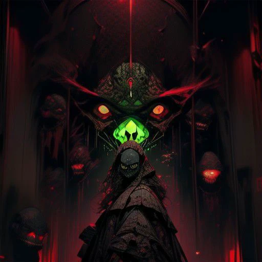 Ghoul, terrifying, grotesque, bone chilling, scary, horrorcore, ghoulcore, intricate background, hyperdetailed, photorealistic, dramatic lighting, inspired by pinterest art