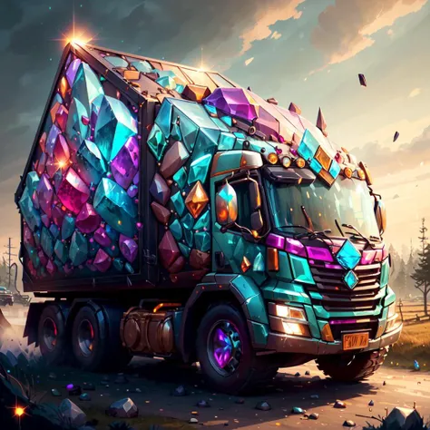<lora:GemstoneAI-000012:.8> GemstoneAI, truck ,