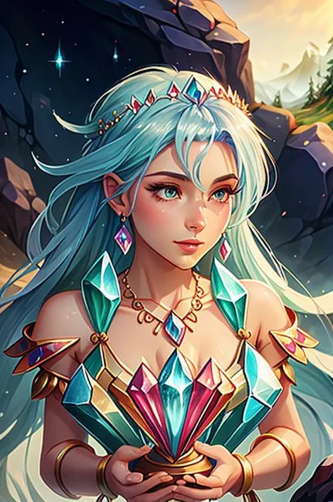 <lora:GemstoneAI-000010:0.91> GemstoneAI, mist rising, an award winning masterpiece character concept art, character portrait, relaxation, sharp focus, flat illustration