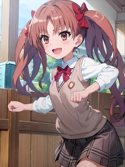 (((pixel-perfect, detail-perfect)))  best quality, masterpiece,  1girl    <lora:shirai-toaru:1>  misaki shokuhou  <lora:detail_slider_v4:1> ,tokiwadai school uniform, bow  :d    different poses,