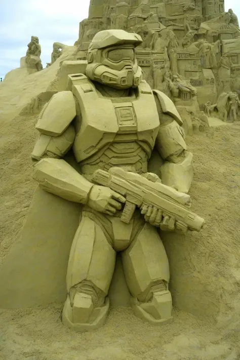 <lora:PE_SandSculpture:0.8> PESandSculpture, sandsculpture,sand,
Master Chief