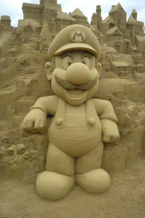 <lora:PE_SandSculpture:0.8> PESandSculpture, sandsculpture,sand,
super mario