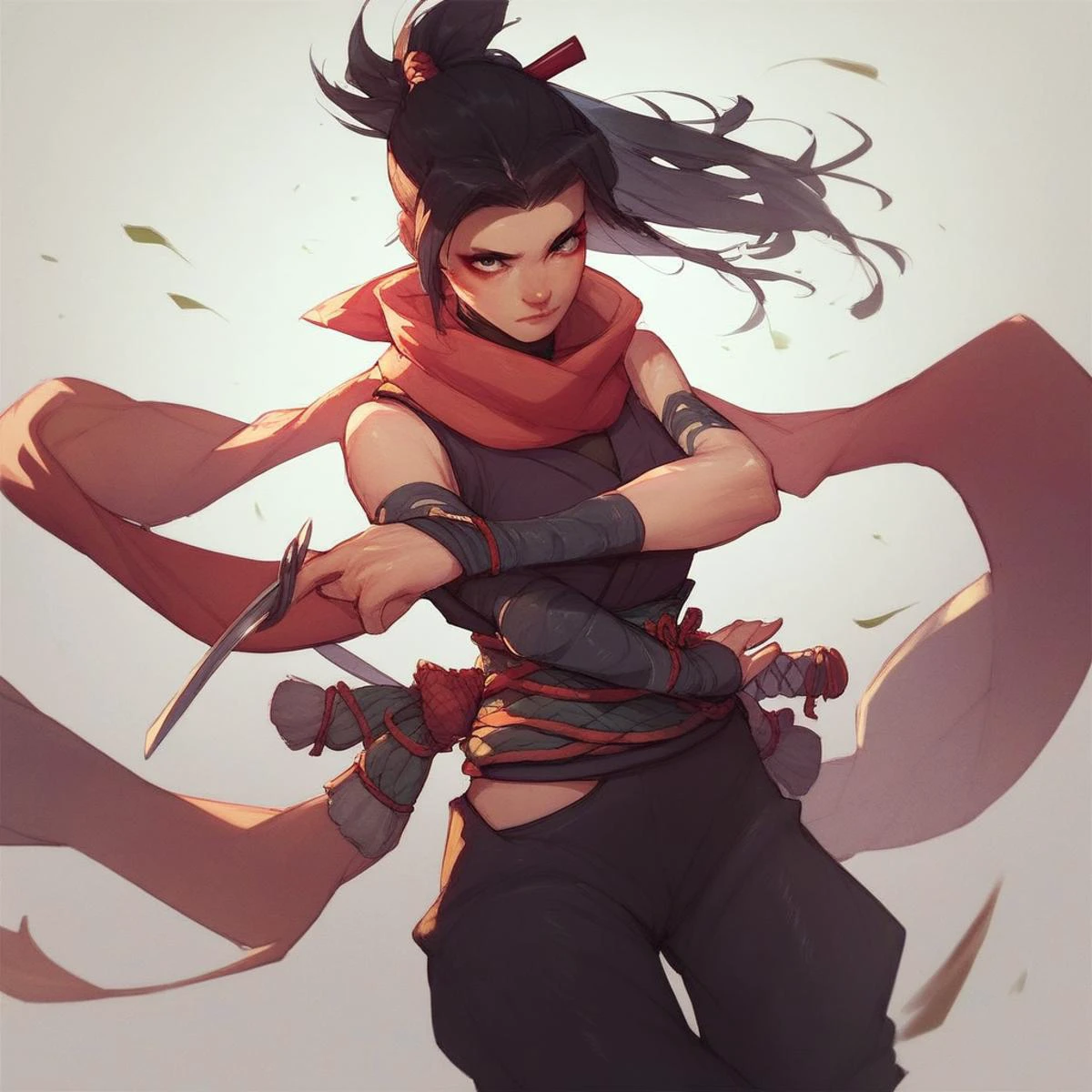 score_9, score_8_up, score_7_up, score_6_up, score_5_up, score_4_up, hd, female ninja, wearing a scarf