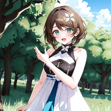kurikoma komaru,solo,1girl,<lora:kurikoma komaru:0.7>,upper body,brown hair